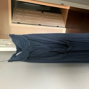 Birdy Grey Bridesmaid Dress - Grace Dress Convertible Slate Blue Size L